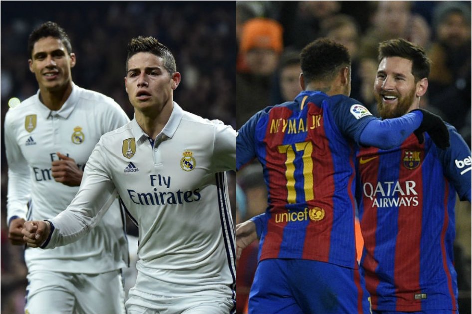 Barcelona y Real Madrid se enfrentarán ante la Real Sociedad y el Celta de Vigo, respectivamente. Foto: AFP