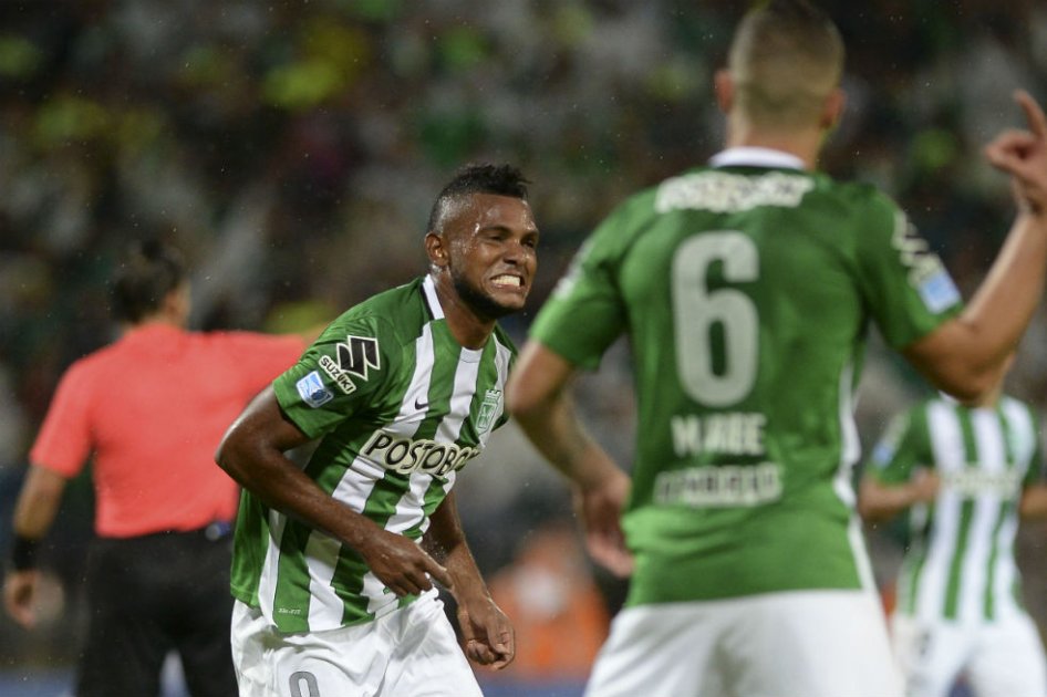 Miguel Ángel Borja, goleador de la Copa Sudamericana con seis goles. Foto: AFP