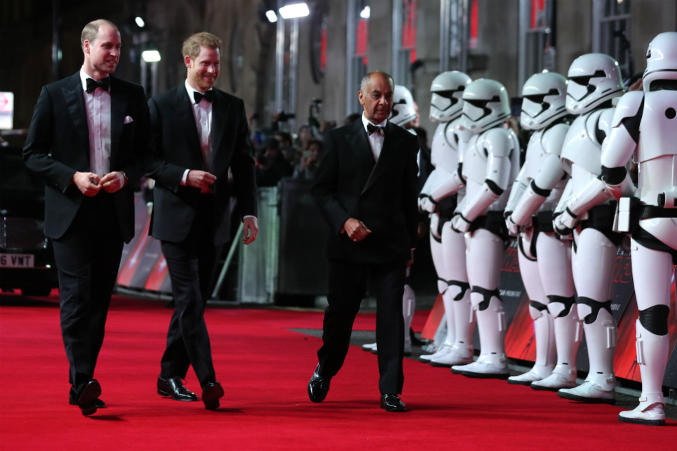 Los príncipes Guillermo y Harry no aparecieron en Star Wars por ser demasiado altos