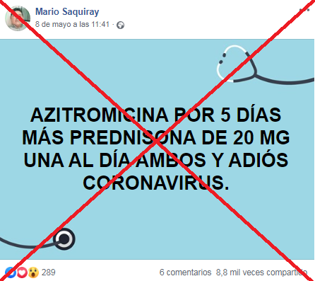 Captura de pantalla tomada el 18 de mayo de 2020 de una de las publicaciones en Facebook.