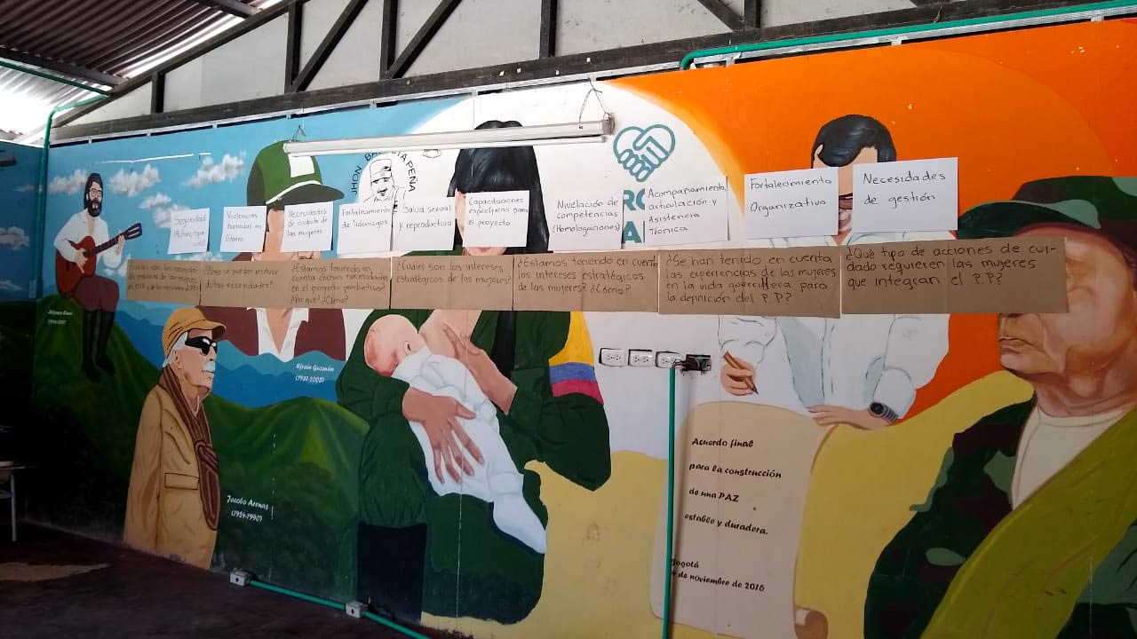 Las mujeres y las labores del cuidado después de dejar las armas