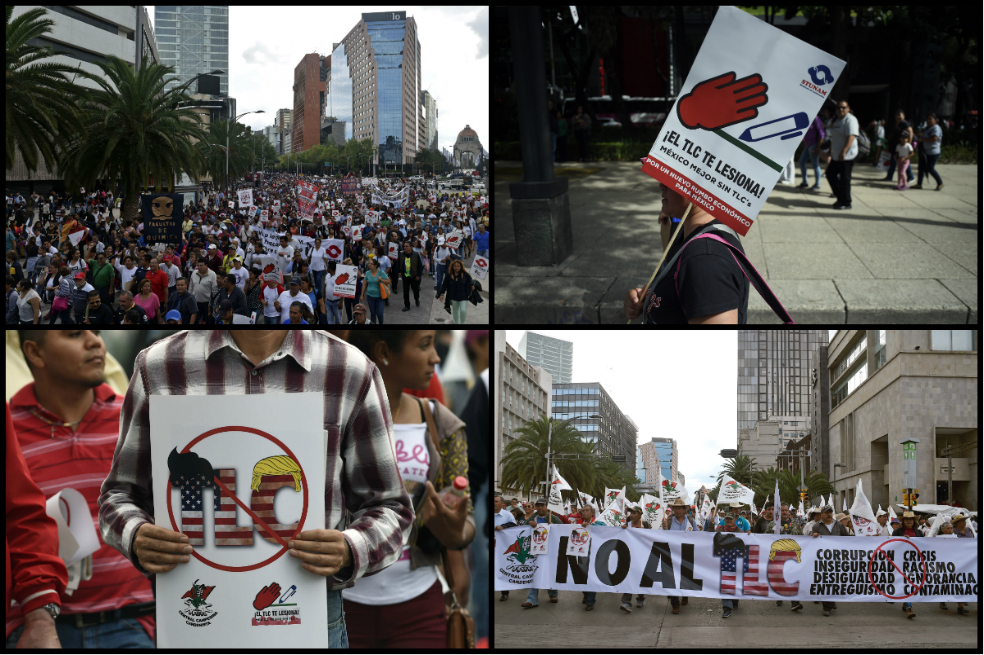 Imágenes: 2.000 mexicanos salieron a las calles a rechazar renegociación del TLCAN
