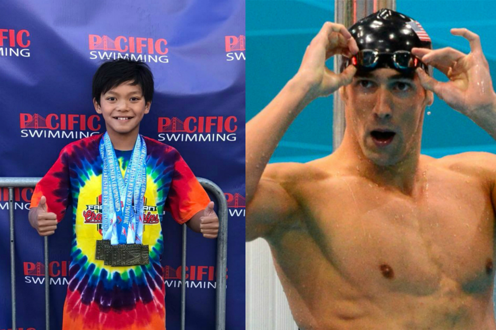 Un ‘Superman’ de 10 años bate el récord de Michael Phelps