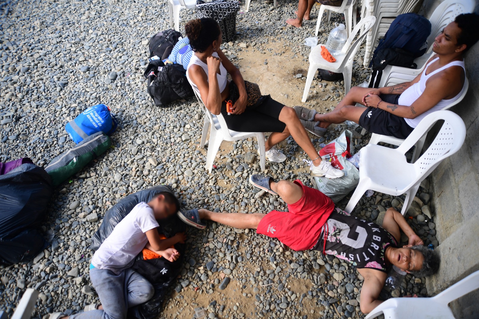 Migrantes por el Darién