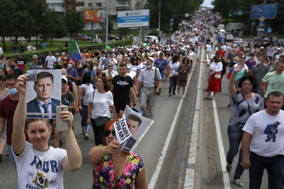 Históricas manifestaciones en el Extremo Oriente de Rusia contra el Kremlin
