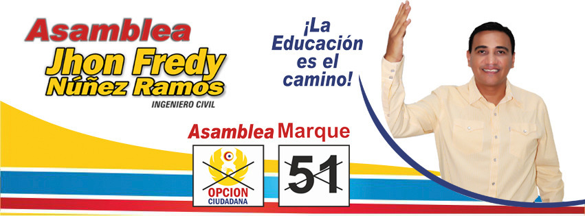 Afiche de una de las campañas políticas de Núñez Ramos.