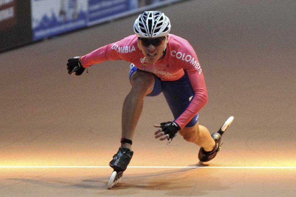 Andrés Mauricio Jiménez ganó en los 200 mts lanzados. Foto: Oficina de prensa