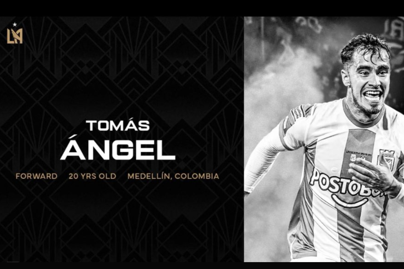 Tomás Ángel firmó con Los Angeles Football Club hasta diciembre de 2026 con opción de extender un año más.