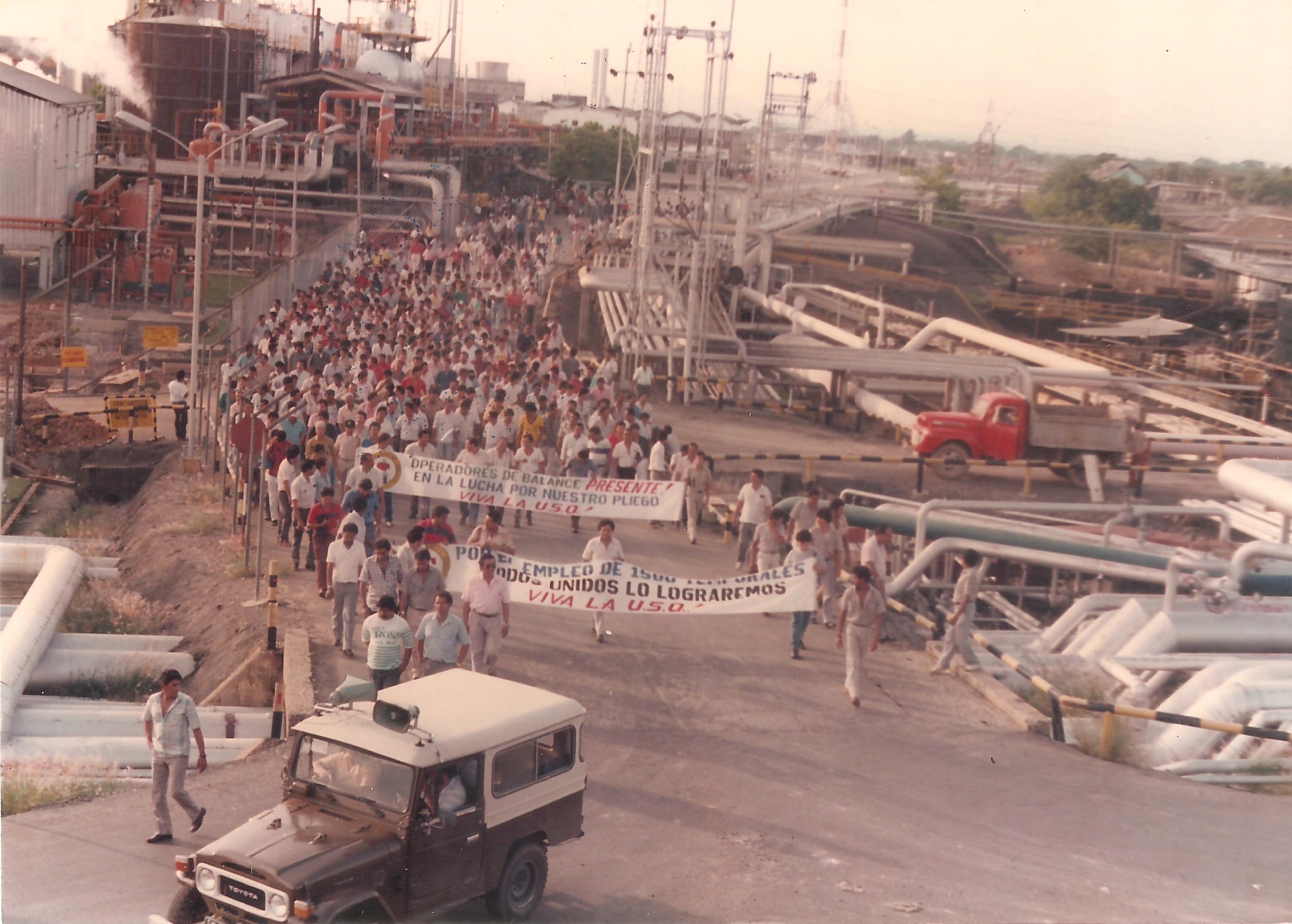 Durante los primeros 20 años la USO realizó diversas huelgas con estos reclamos pero en 1948 fue definitiva porque tres años más tarde se creó la Empresa Colombiana de Petróleo (Ecopetrol). / Archivo USO.