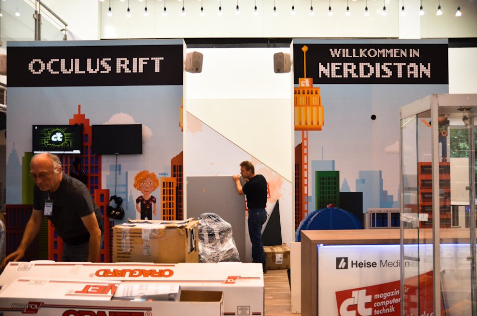 Preparaciones en IFA antes de la apertura de la feria. / Santiago La Rotta