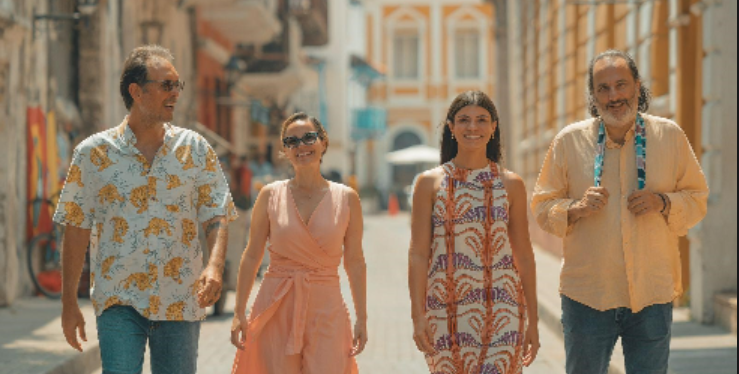 Alessandro Basile, nuedo director general del festival, junto a  Lina Rodríguez, Lorena Ordosgoitia y Felipe Aljure, quienes se unirán al FICCI como miembros institucionales de la corporación.