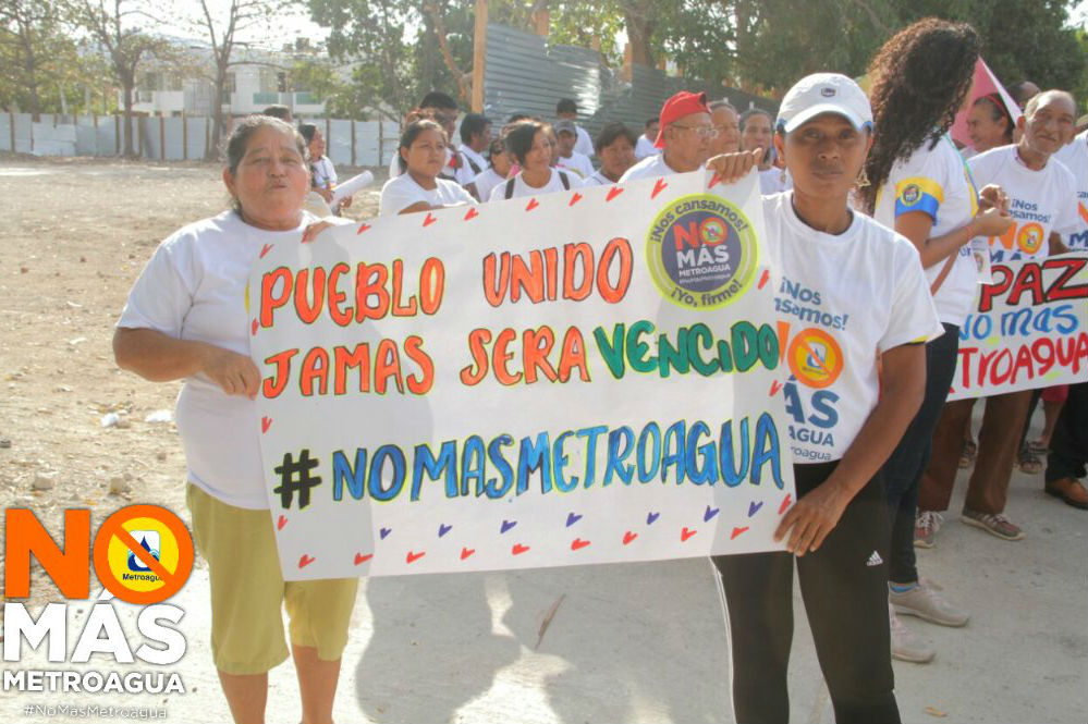 Así fue la marcha en Santa Marta para exigir un mejor servicio de agua