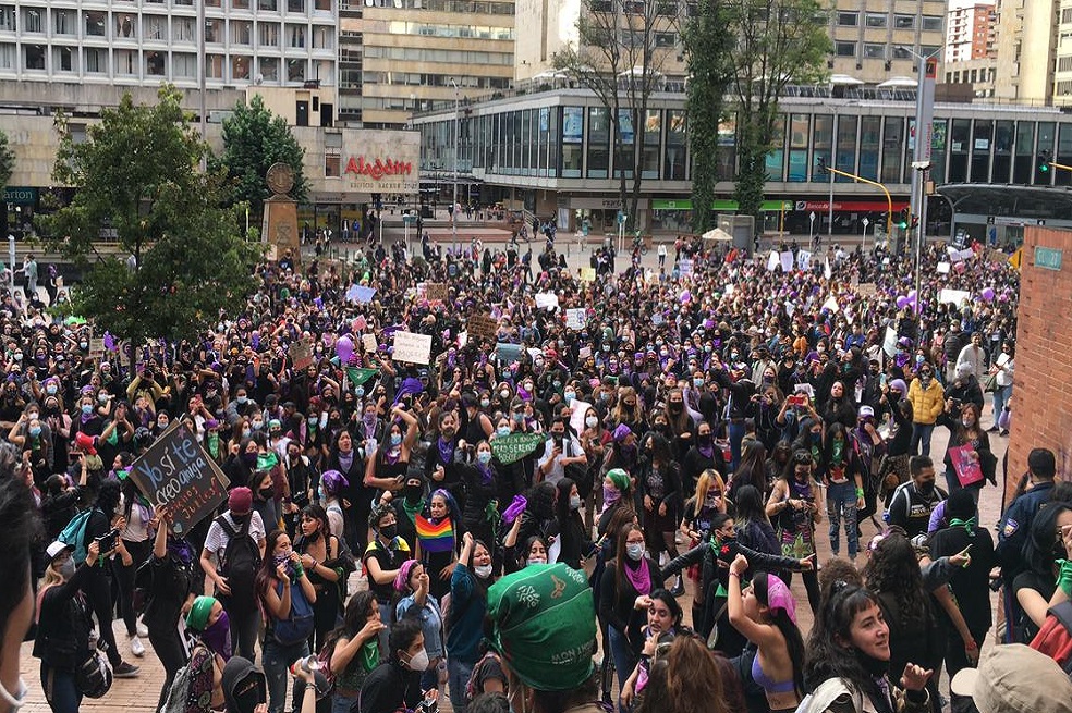 “8M”: marchan en Bogotá durante el Día Internacional de la Mujer