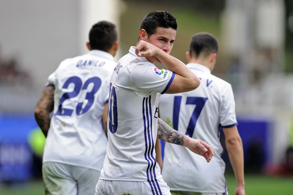 James recupera su buen nivel con el Real Madrid