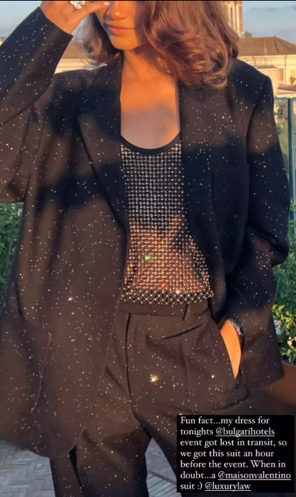 El vestido de Zendaya no llegó y tuvo que usar este traje de Valentino