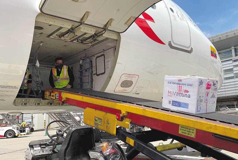 La cadena de Avianca para distribuir vacunas