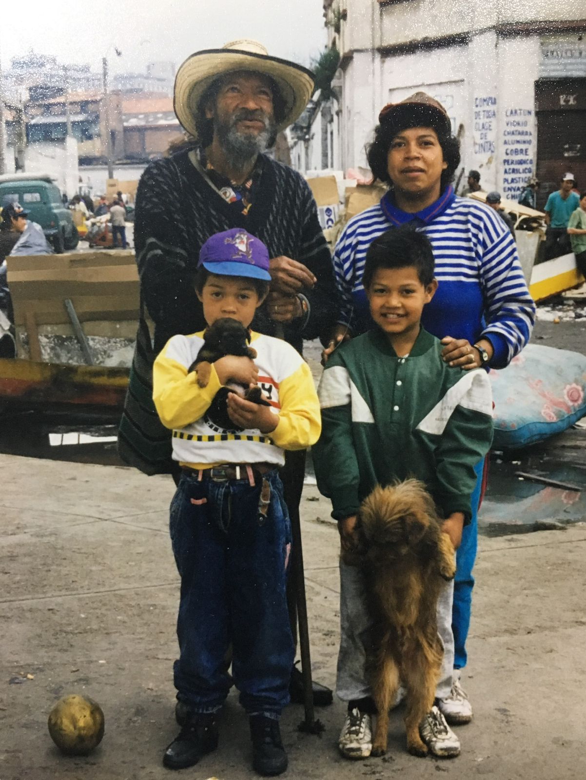 Habaitantes de calle, década de los 90, Bogotá.