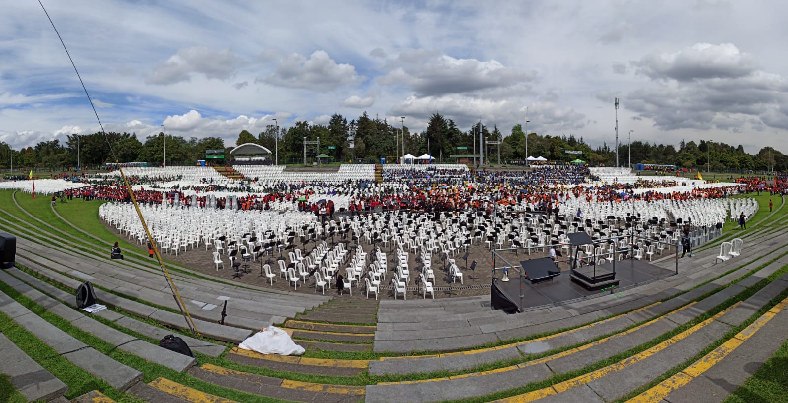 Foto panorámica de la plazoleta de eventos del Parque Metropolitano Simón Bolívar, en donde se llevó a cabo “El concierto más grande del mundo”.
