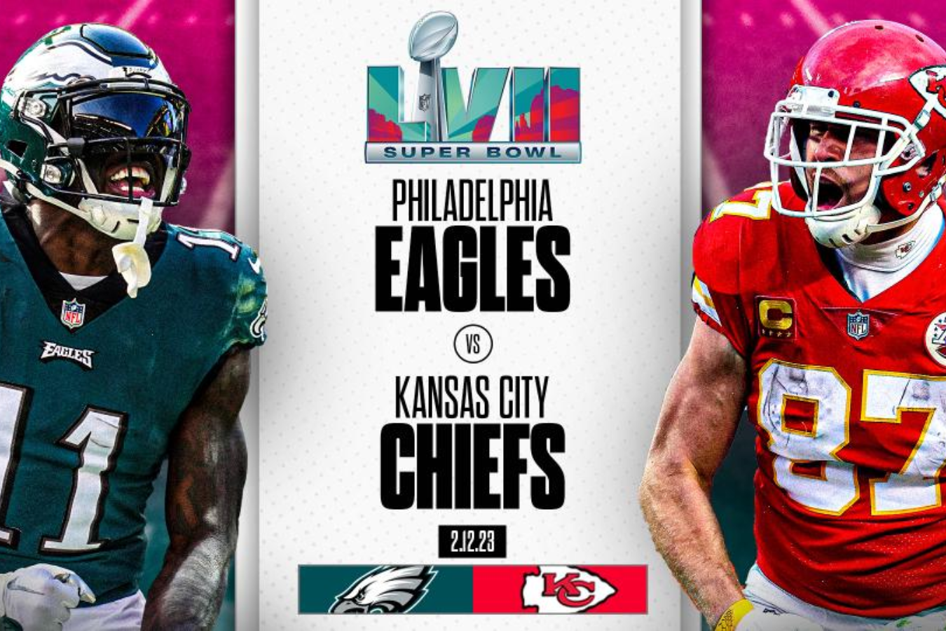 El Super Bowl 2023 entre Las Águilas de Filadelfia y los Jefes de Kansas City será la edición número 57 del evento deportivo más emblemático de Estados Unidos.