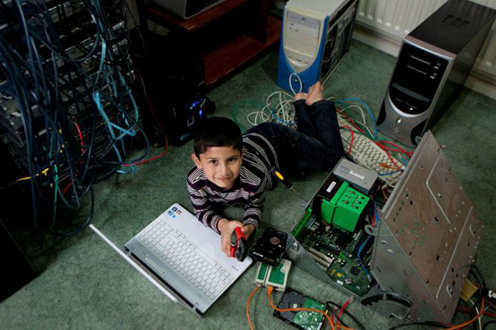 Genio de computadores a los seis años