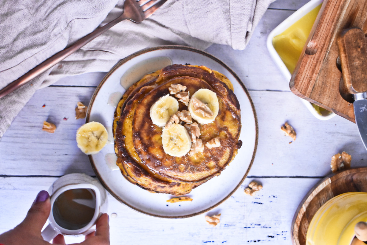 Receta saludable: “pancakes” de auyama