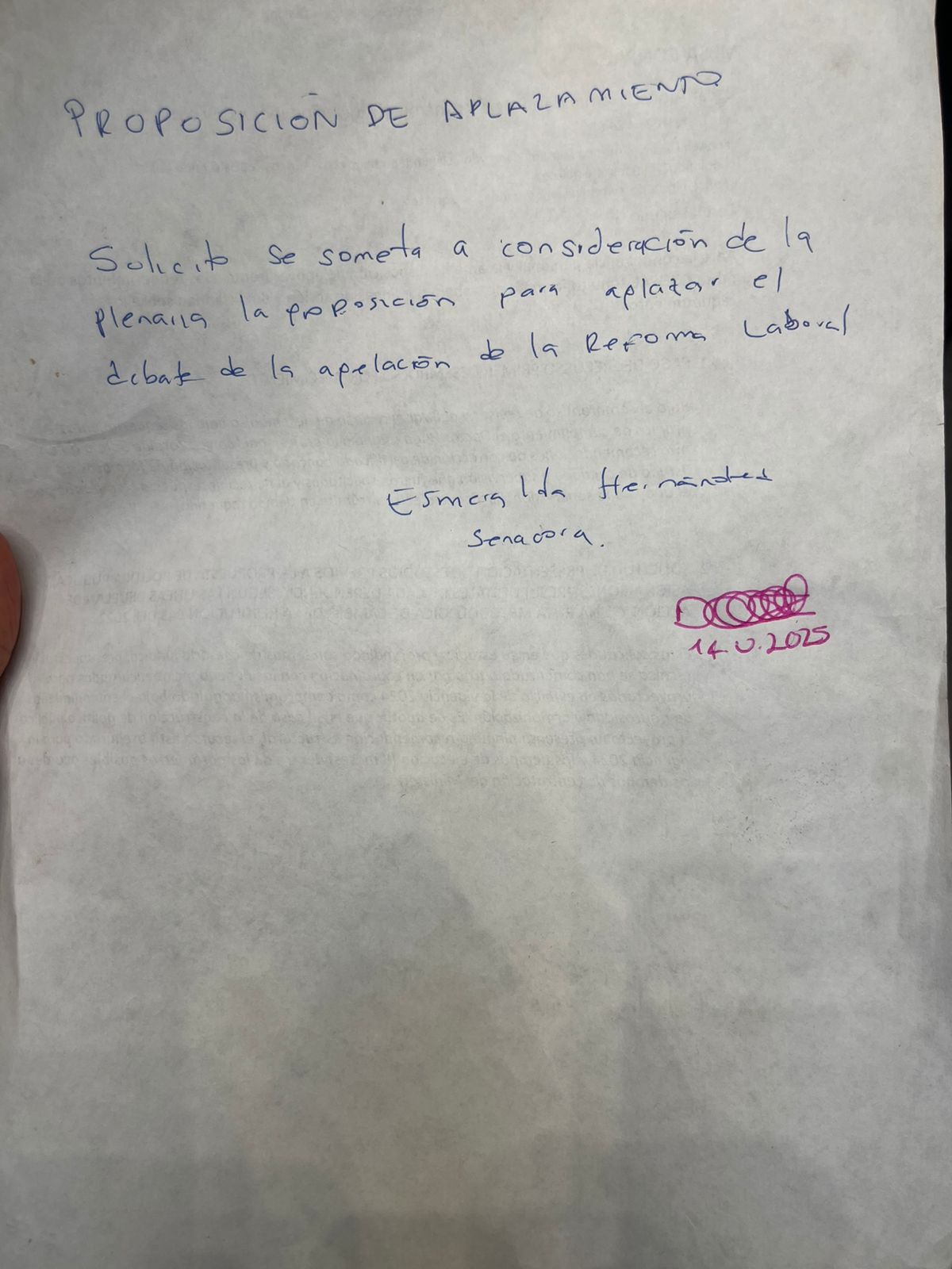Proposición Esmeralda Hernández