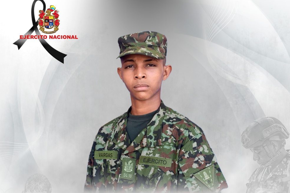 El soldado Luis Carlos Vargas Gutiérrez murió tras ataque del Clan del Golfo en Segovia (Antioquia).