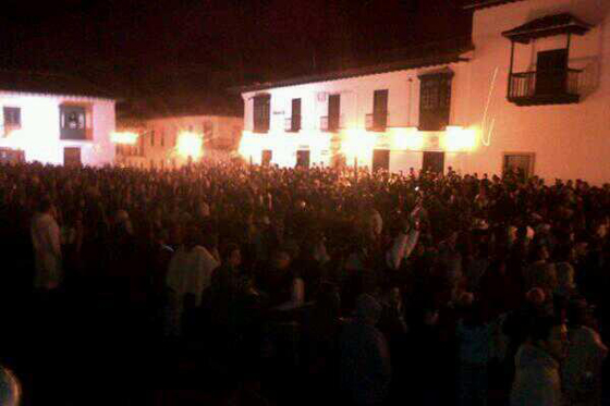 Cacerolazo en paro agrario en Boyacá