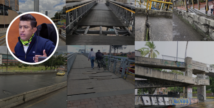Cerca de la mitad de puentes peatonales en la ciudad se encuentran en mal estado