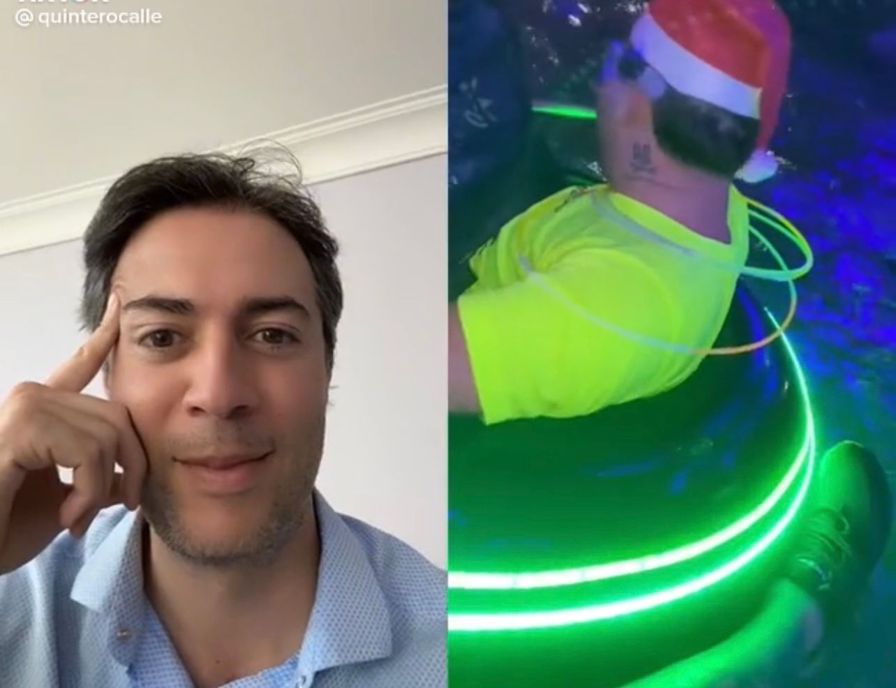 Video: Influencers se tiraron al río Medellín en flotadores para ver el alumbrado