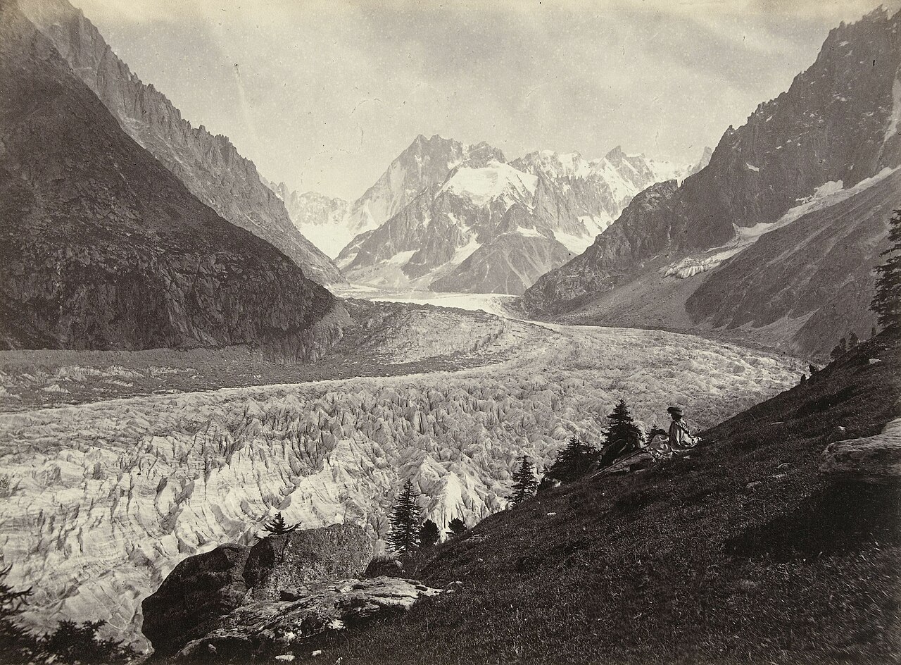 El Mar de Hielo visto desde Montenvers, hacia 1863–1865.