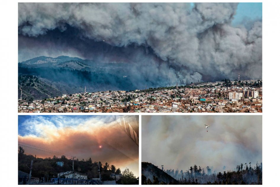 Decretan estado de Emergencia en Valparaíso y Viña del Mar por incendio