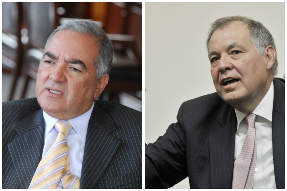 Los exprocuradores Edgardo Maya y Alejandro Ordóñez. / Archivo