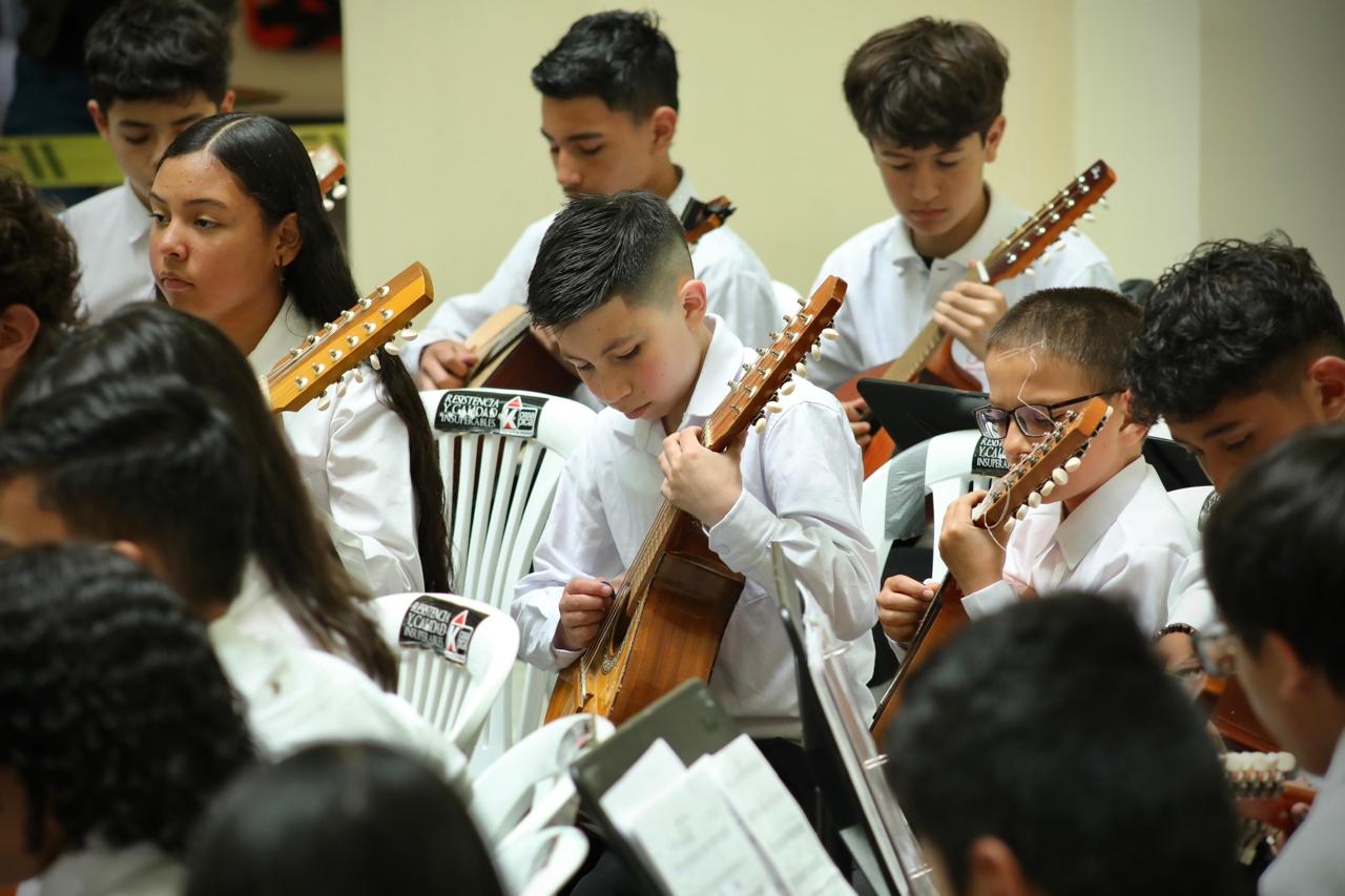 Estos son algunos de los niños del programa de formación de la Filarmónica que estarán en el proceso formativo respaldado por la Yola.