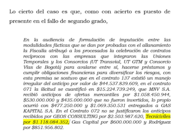 Extracto sentencia Nul