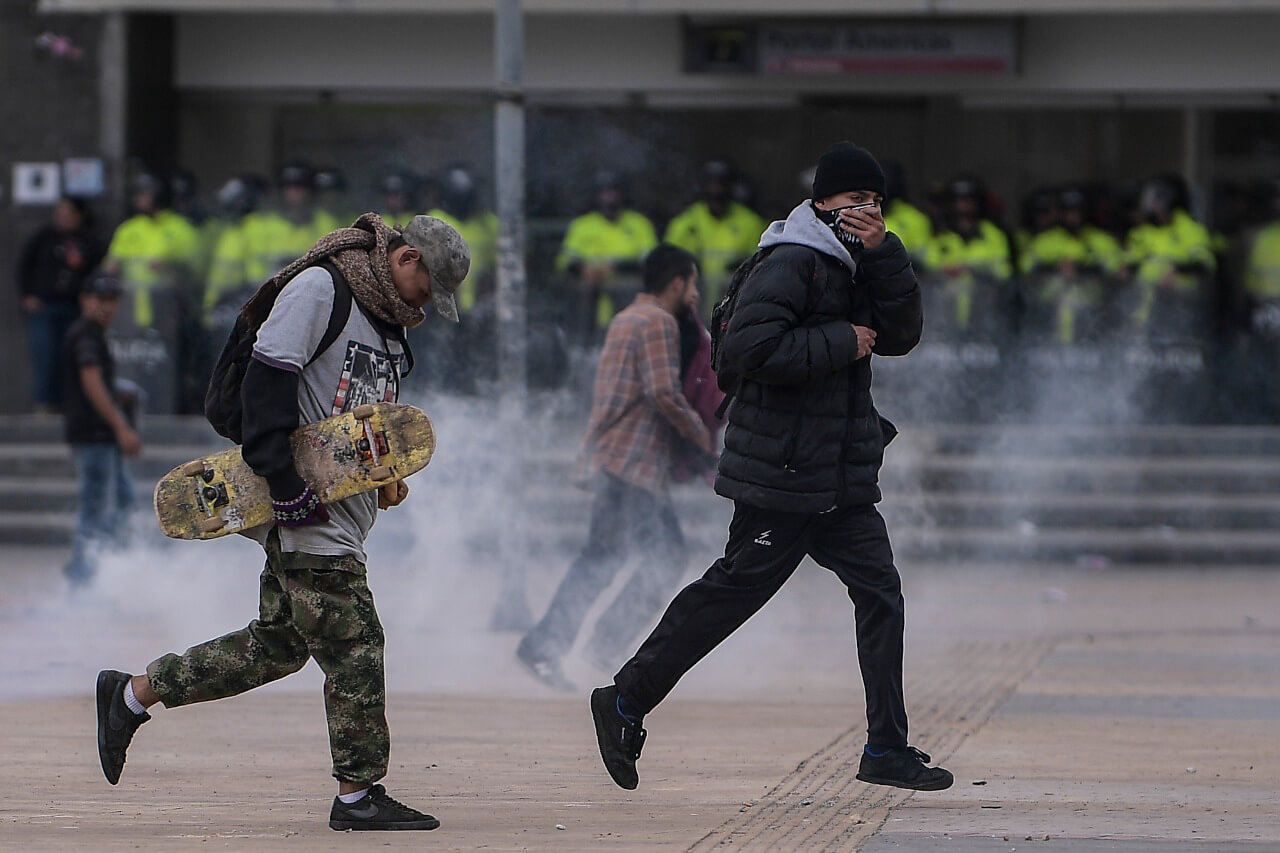 Así se vivieron los disturbios en el Portal de las Américas, en Bogotá