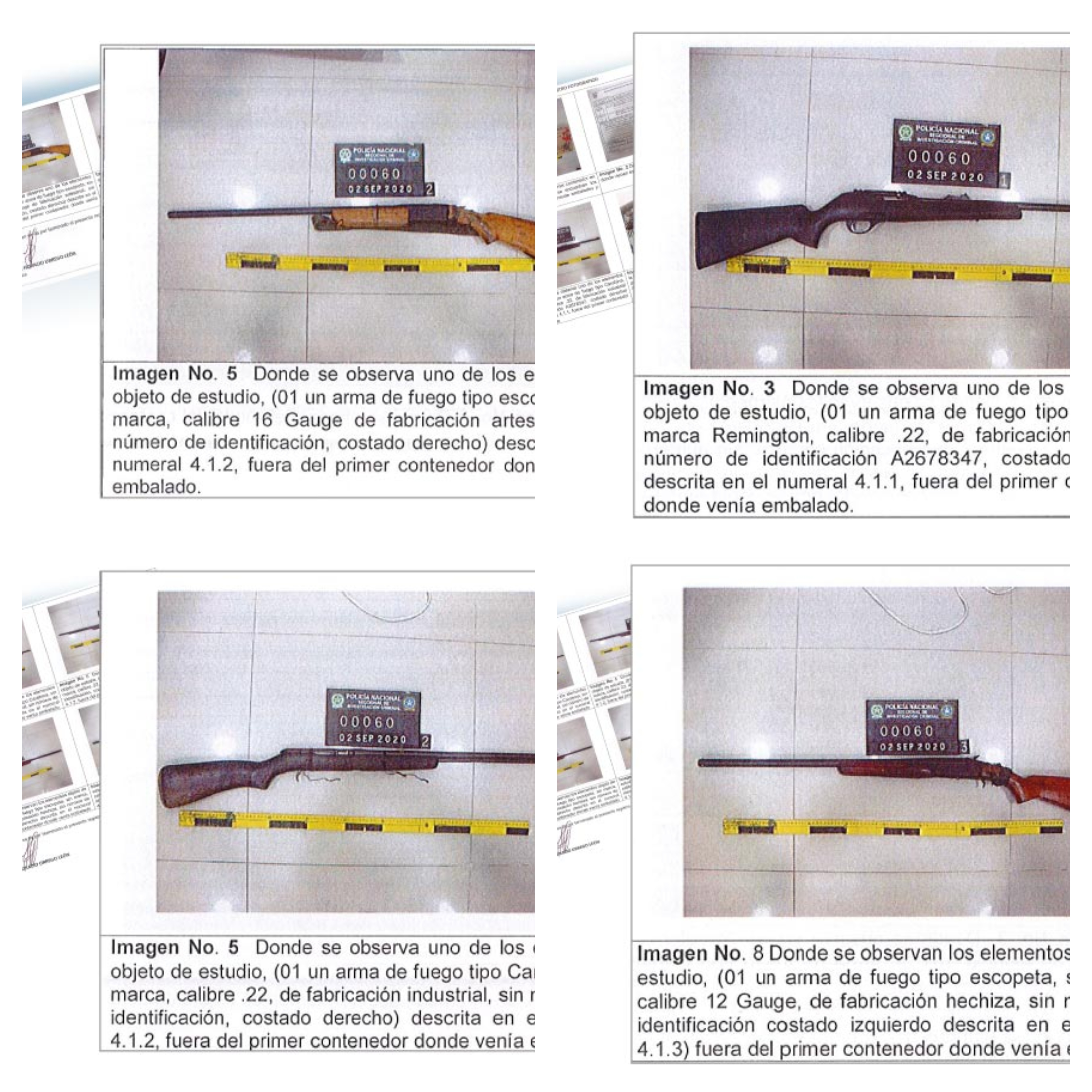 collage compuesto por cuatro imágenes de Armas de fuego Artesanales