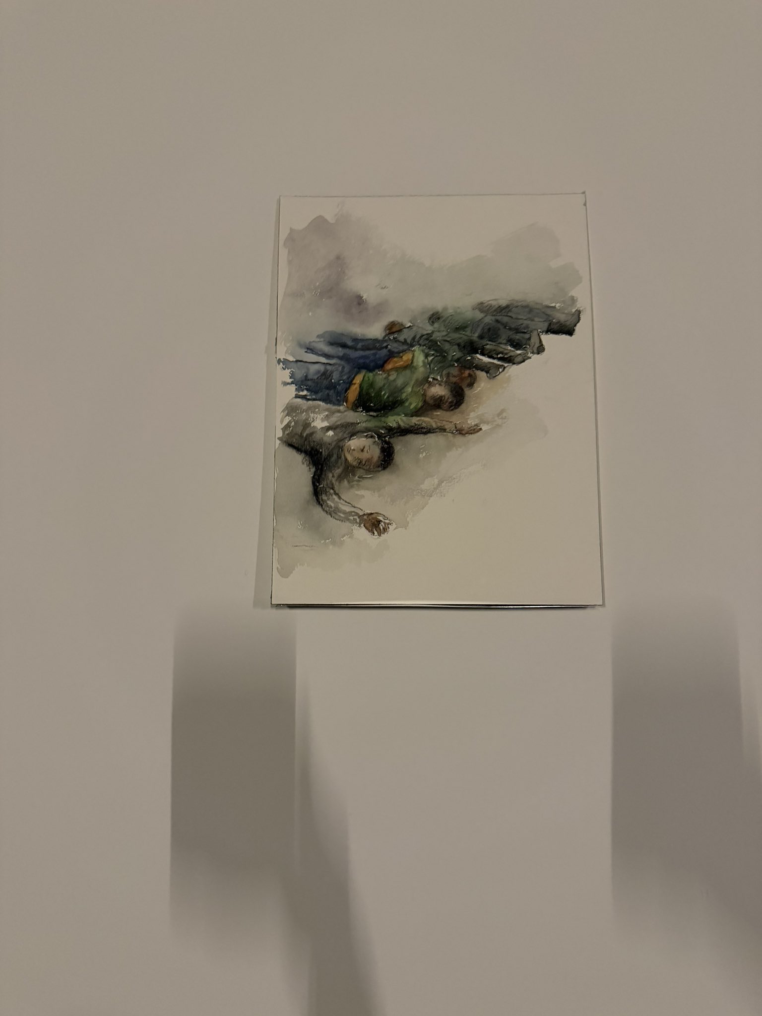 Uno de los cuadros de Nohemí Pérez que recuerda a las víctimas infantiles y juveniles del Catatumbo en medio de una guerra que no cesa.