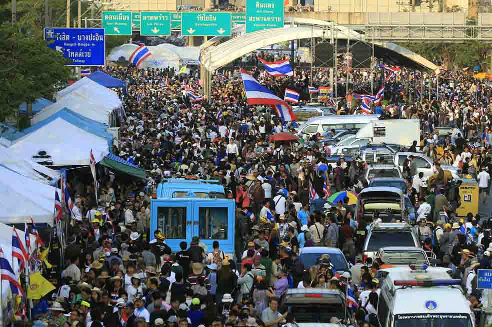 Las protestas bloquean Bangkok