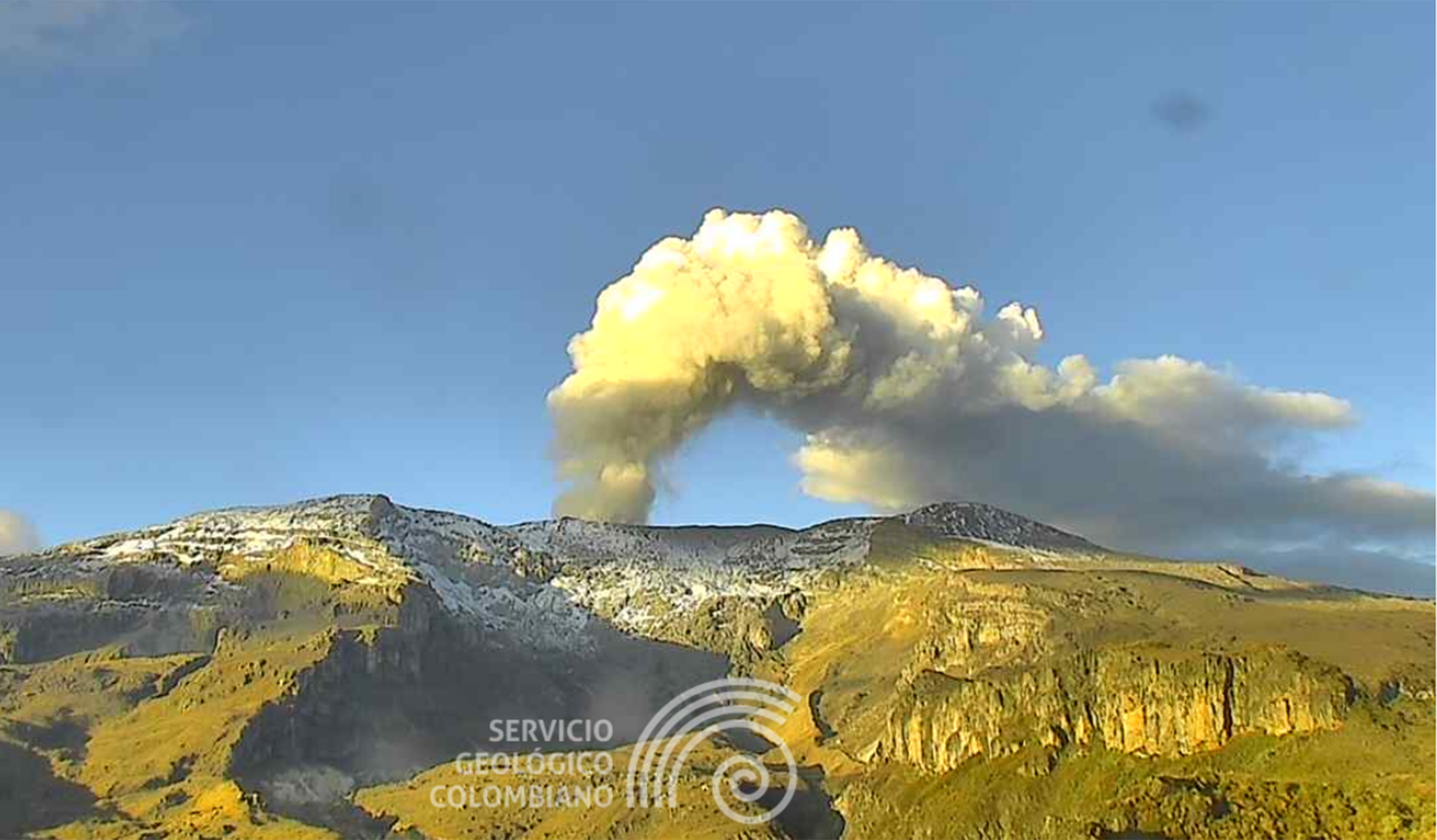 Así se encuentra el volcán Nevado del Ruiz este 9 de junio