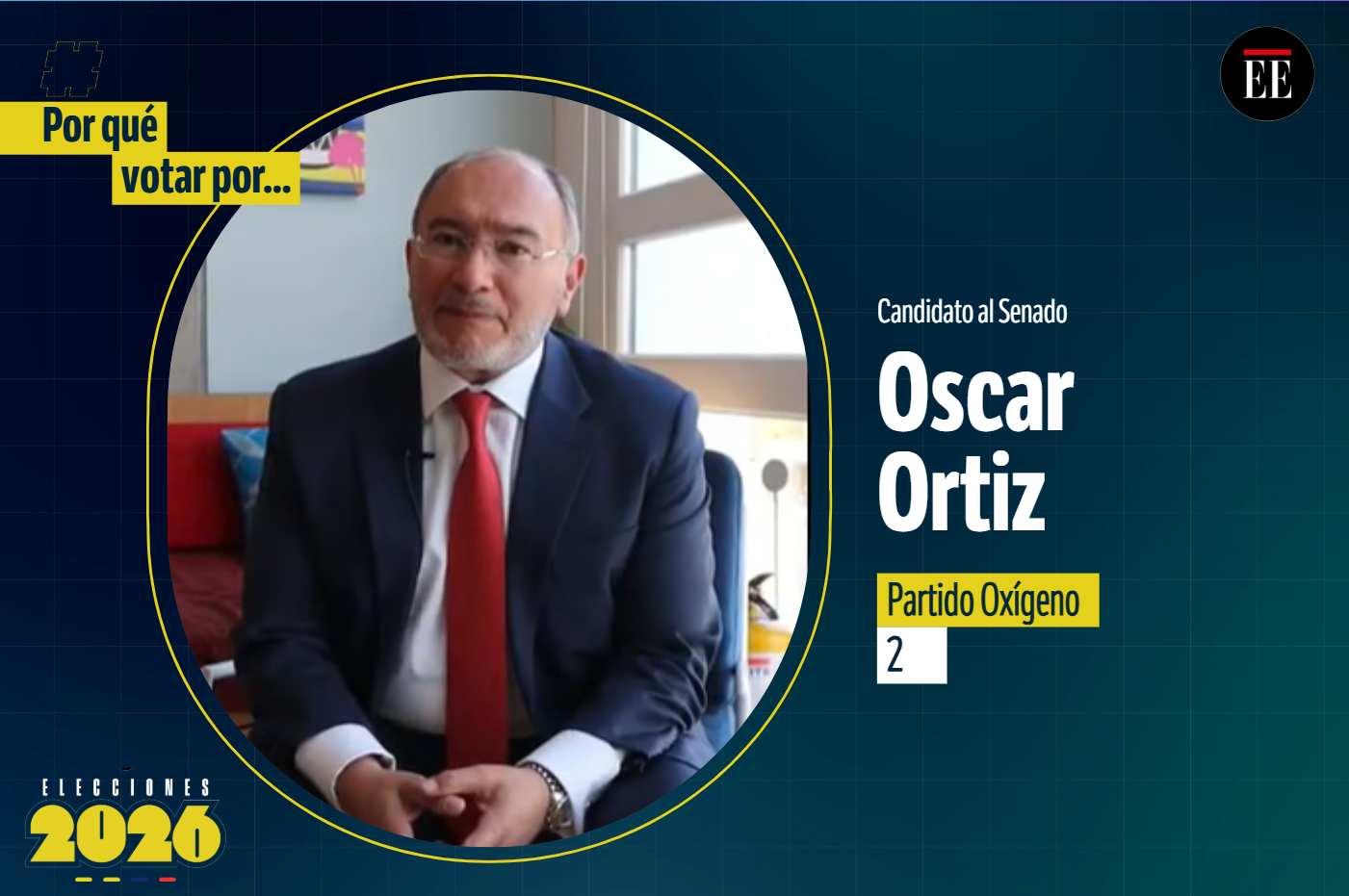 “Por qué votar por”: Óscar Ortiz, candidato al Senado