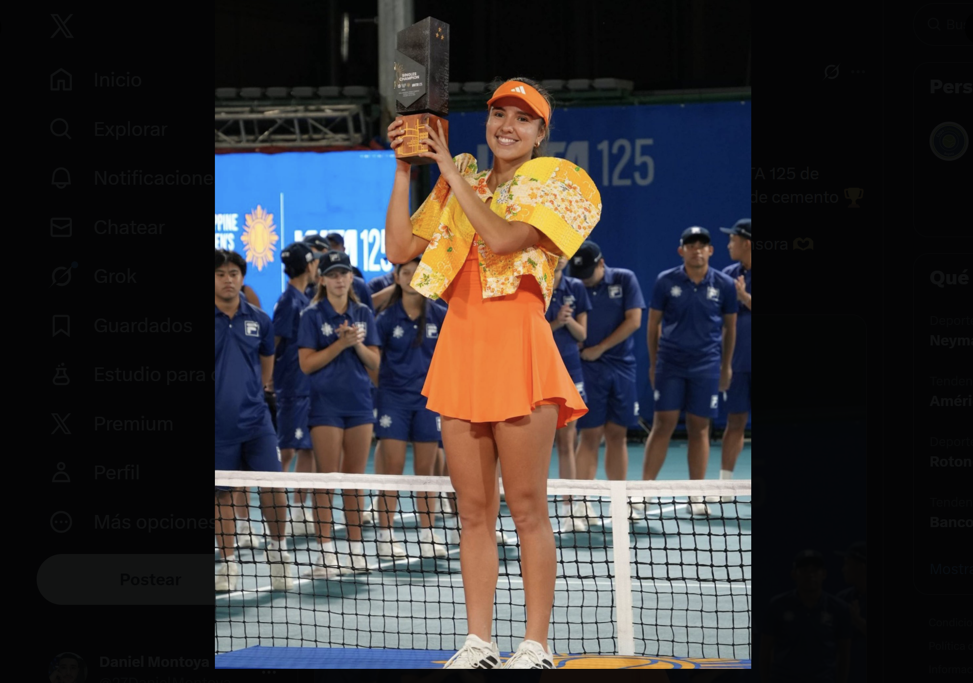 María Camila Osorio campeonato del WTA 125 de Manila, en Filipinas.