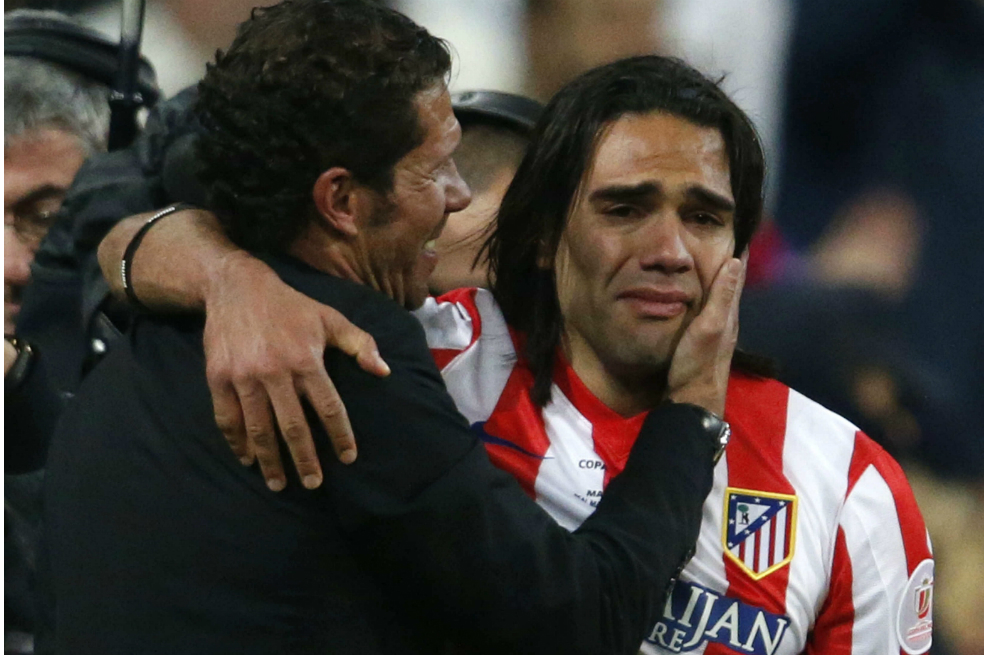 Simeone celebró 10 años en el Atlético de Madrid y recordó el paso de Falcao