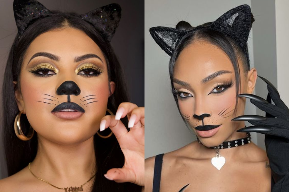 Maquillaje de gata para mujer