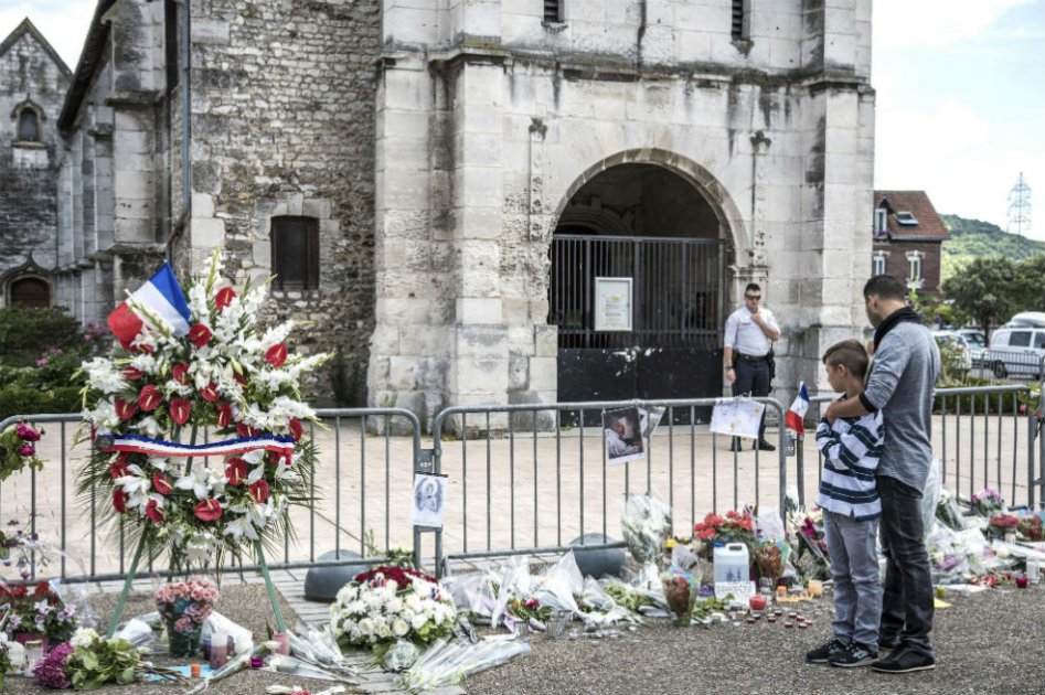La iglesia de Normandía (Francia) en donde se cometieron los últimos atentados. /AFP