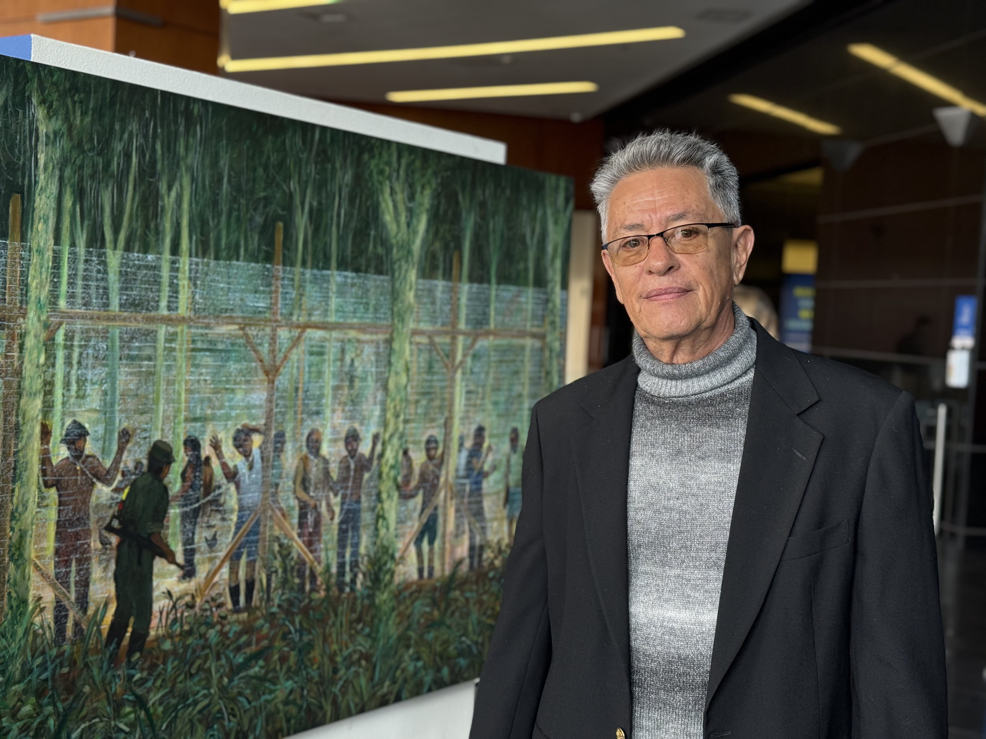 El pintor opita Mario Ayerbe es el autor de la obra.
