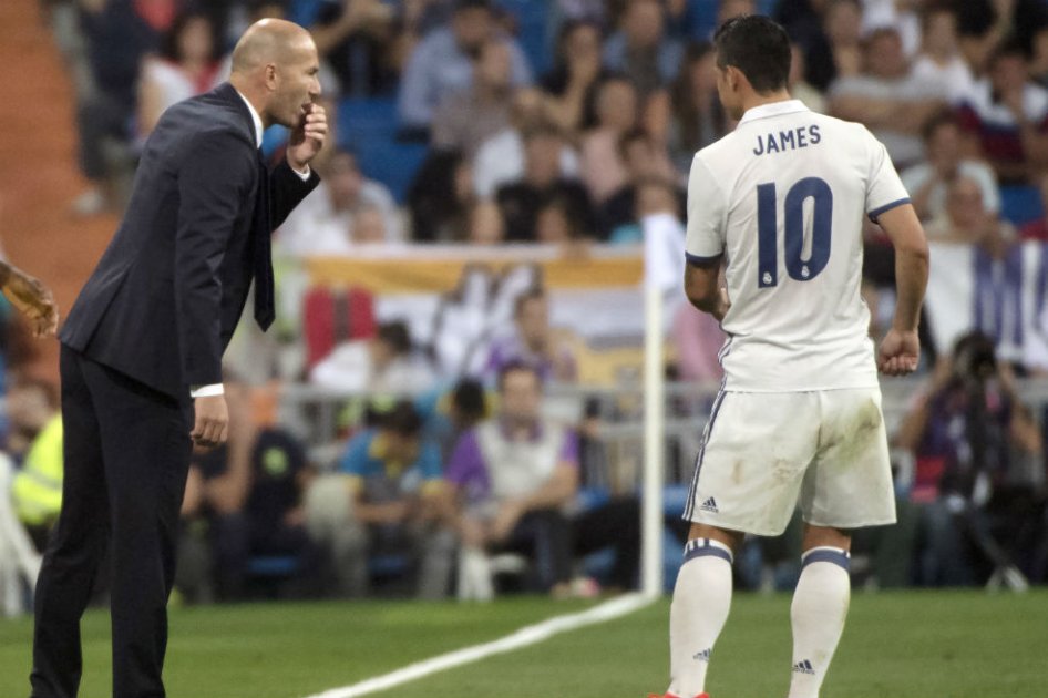 James votó por Zidane para mejor entrenador
