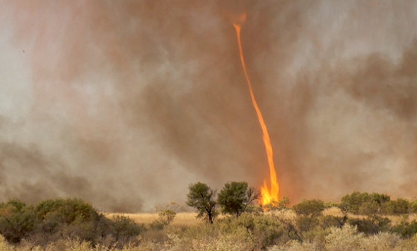 Tornado de fuego fue grabado en Australia