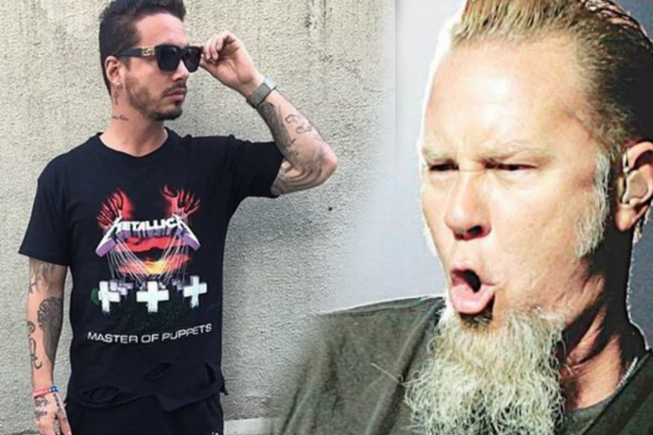 Cantante de Metallica se burla de J Balvin y otros famosos que usan las camisetas de la banda