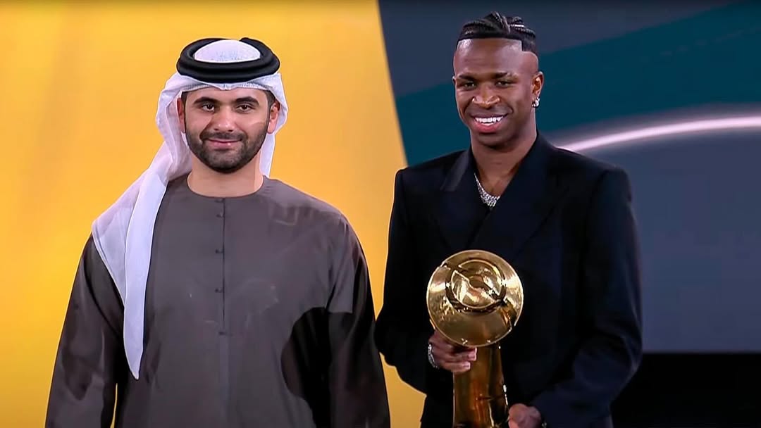 Un premio más: Vinicius es el mejor futbolista en los Globe Soccer Awards de 2024